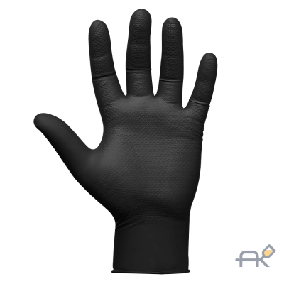 Перчатки чёрные нескользящие JETA-PRO 1пара размер XL(JSN50NATRIXBL10-XL)(25пар в упак)